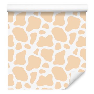 Tapeta Cow Patches krem barve, subtilni detajli za dnevno sobo in spalnico 50x1000 cm