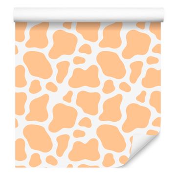 Tapeta Cow Patches krem barve, fini detajli za dnevno sobo in spalnico 50x1000 cm