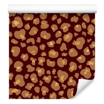 Rdeča žametna usnjena tapeta bordo in oranžna 50x1000 cm