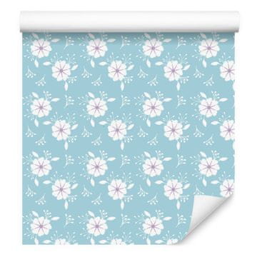 Tapeta Daisy, celadon in bela, za dnevno sobo in spalnico, 50x1000 cm