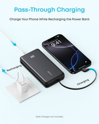 Priročna zasnova z vgrajenim USB-C kablom