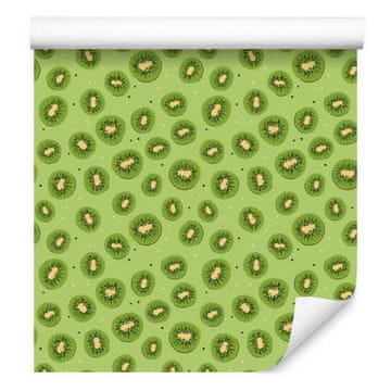 Tapeta v barvi kivija, limete in rumene barve za dnevno sobo in spalnico 50x1000 cm