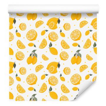 Limonino bela in krem tapeta za dnevno sobo in spalnico 50x1000 cm