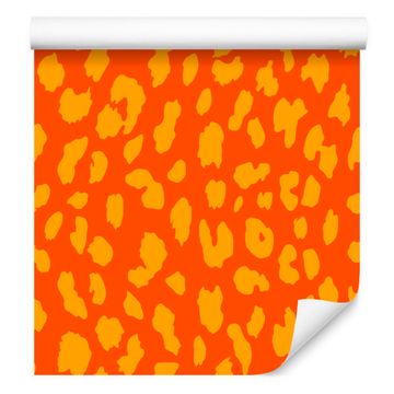 Oranžna tapeta z živalsko kožo breskve 50x1000 cm