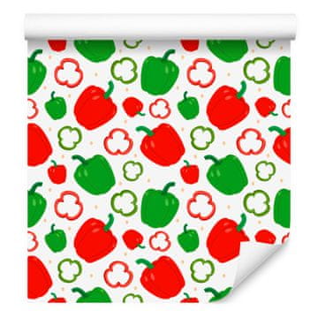 Tapeta Paprika White and Coral za dnevno sobo in spalnico 50x1000 cm