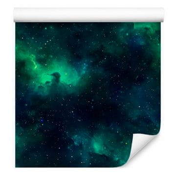 Akvarelna tapeta Galaxy Turquoise, turkizno ozadje 50x1000 cm