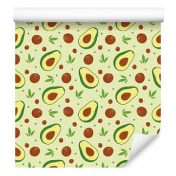 Tapeta z avokado kremo in limeto za dnevno sobo in spalnico 50x1000 cm