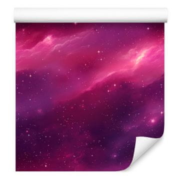 Tapeta Watercolor Galaxy, sliva, vijolična in bordo, 50x1000 cm