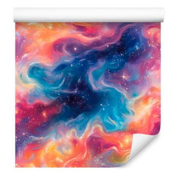 Akvarelna tapeta Galaxy modra, vijolična in vijolična 50x1000 cm