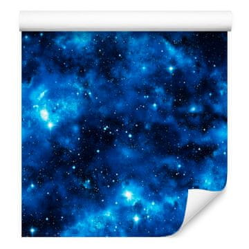 Akvarelna tapeta Galaxy modra in temno modra, temno modro ozadje 50x1000 cm