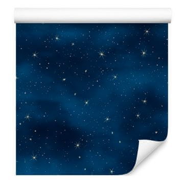 Akvarelna tapeta Galaxy, mornarsko modra in modra, temen ton 50x1000 cm