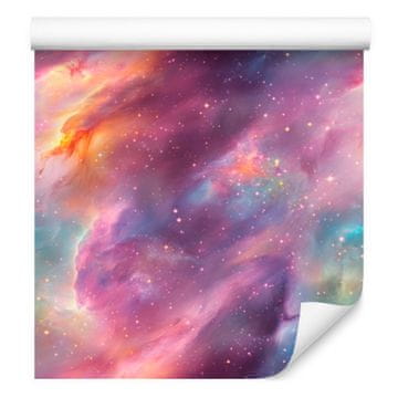 Akvarelna tapeta Galaxy Vijolična, vijolična, modra in koralna 50x1000 cm