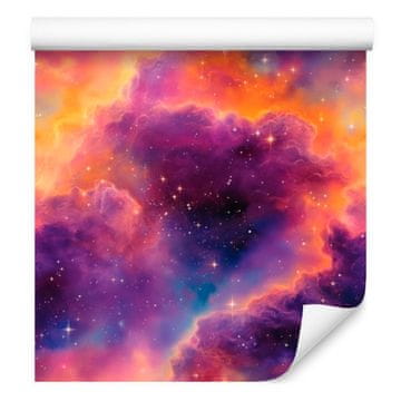 Akvarelna tapeta Galaxy Vijolična, vijolična in koralna 50x1000 cm