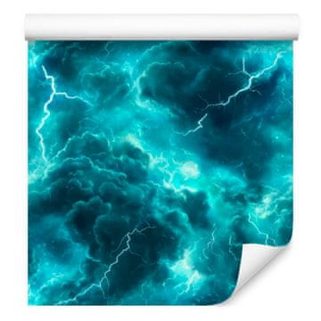 Akvarelna tapeta Galaxy Turquoise and Celadon za dnevno sobo in spalnico 50x1000