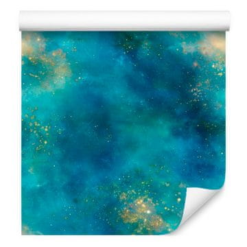 Akvarelna tapeta Galaxy Turquoise and Sea za dnevno sobo in spalnico 50x1000