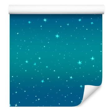 Akvarelna tapeta Galaxy turkizna in modra, turkizno ozadje 50x1000 cm