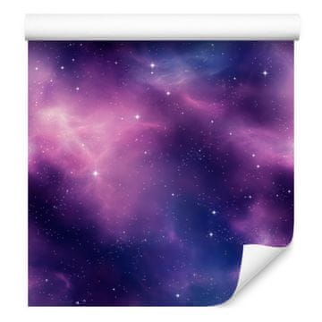 Akvarelna tapeta Galaxy Violet and Indigo za dnevno sobo in spalnico 50x1000