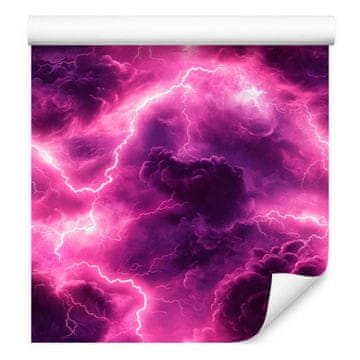 Akvarelna tapeta Galaxy, sliva, vijolična in vijolična, 50x1000 cm