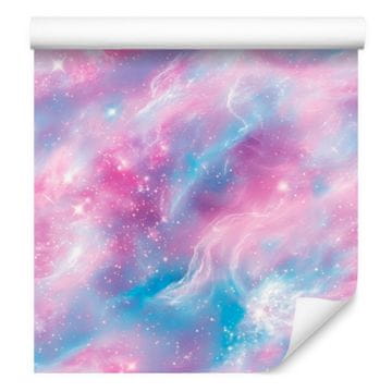 Akvarelna tapeta Galaxy Lavender, modra, vijolična in azurna 50x1000 cm