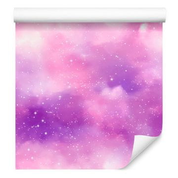 Akvarelna tapeta Galaxy, sivka in vijolica, mehke oblike 50x1000 cm