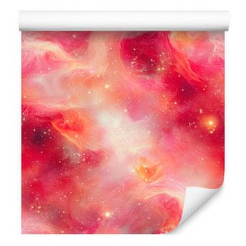 Akvarelna tapeta Galaxy koralna, rdeča in roza 50x1000 cm