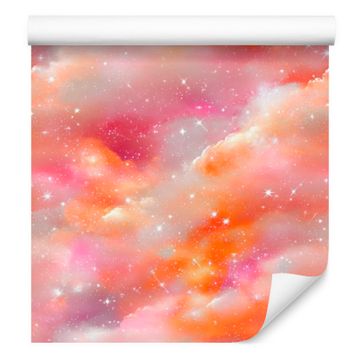 Akvarelna tapeta Galaxy Coral and Peach 50x1000 cm