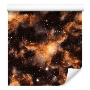 Fototapeta Watercolor Galaxy v barvi rje, oranžne in bordo barve 50x1000 cm