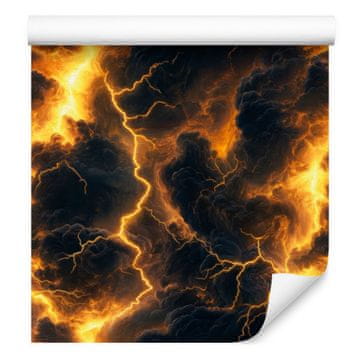 Akvarelna tapeta Galaxy v barvi rje in zlata za dnevno sobo in spalnico 50x1000 cm
