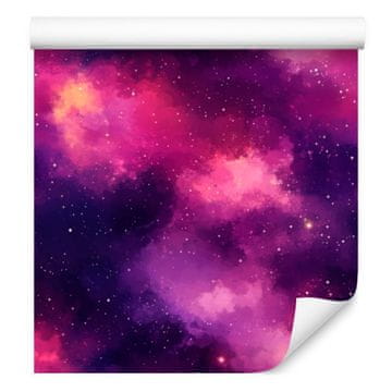 Akvarelna tapeta Galaxy Purple in Indigo za dnevno sobo in spalnico 50x1000