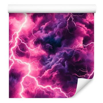 Akvarelna tapeta Galaxy vijolična in vijolična za dnevno sobo in spalnico 50x1000