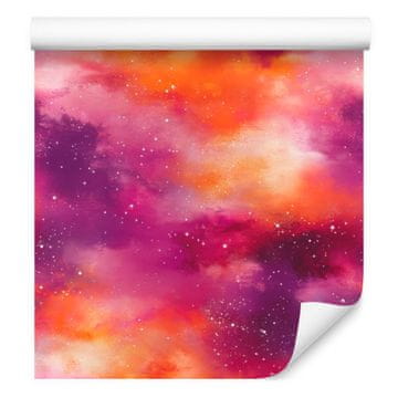 Akvarelna tapeta Galaxy Vijolična in breskev 50x1000 cm