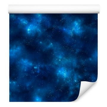Akvarelna tapeta Galaxy mornarsko modra, modra sredina 50x1000 cm