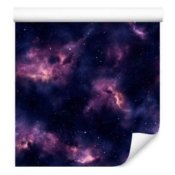 Akvarelna tapeta Galaxy v mornarsko modri in indigo barvi, mornarsko modro ozadje 50x1000 cm