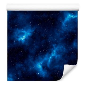 Akvarelna tapeta galaksija mornarsko modra, gora mornarsko modra 50x1000 cm