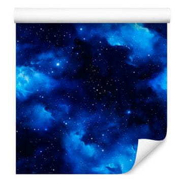 Akvarelna tapeta Galaxy mornarsko modra, gorsko modra 50x1000 cm