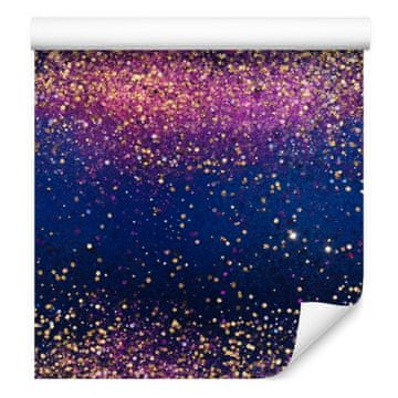 Akvarelna tapeta Galaxy v mornarsko modri, vijolični in vijolični barvi 50x1000 cm