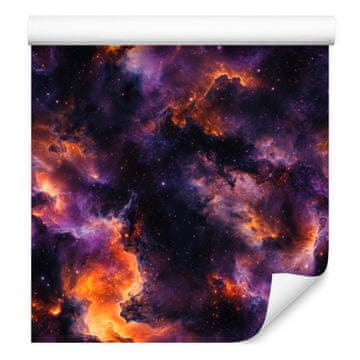 Tapeta Watercolor Galaxy Indigo, Slivova in Bordo 50x1000 cm