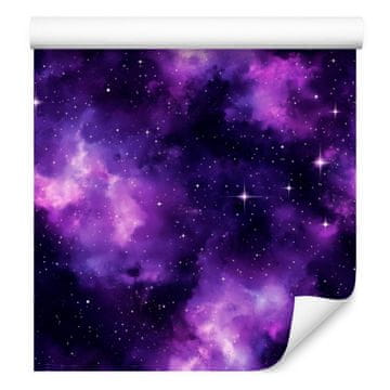 Akvarelna tapeta Galaxy Indigo in vijolična, indigo ozadje 50x1000 cm