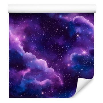 Akvarelna tapeta Galaxy Indigo in vijolična, vijolično ozadje 50x1000 cm