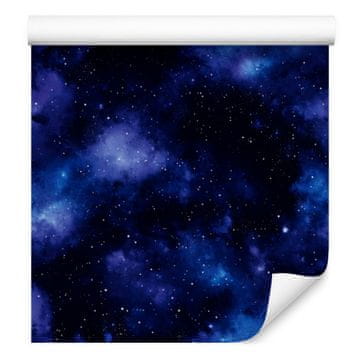 Akvarelna tapeta Galaxy mornarsko modra, prozorni detajli 50x1000 cm