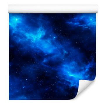 Akvarelna tapeta Galaxy mornarsko modra in modra, modro ozadje 50x1000 cm