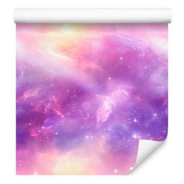 Akvarelna tapeta Galaxy Violet, ozadje sivke 50x1000 cm