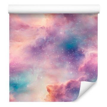 Akvarelna tapeta Galaxy Vijolična, vijolična, koralna in modra 50x1000 cm