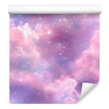 Akvarelna tapeta Galaxy Vijolična in sivka, sivkino ozadje 50x1000 cm