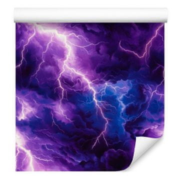 Fototapeta z akvarelno galaksijo v vijolični, indigo, modri in mornarsko modri barvi 50x1000 cm