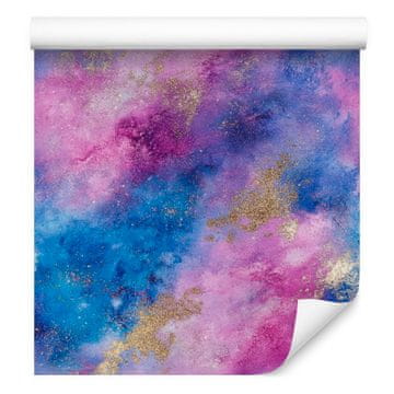 Akvarelna tapeta Galaxy Vijolična, modra, vijolična in bež 50x1000 cm
