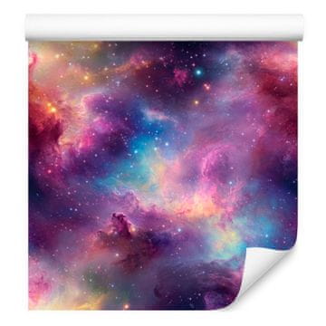 Akvarelna tapeta Galaxy Vijolična, modra in indigo 50x1000 cm