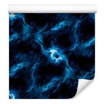 Akvarelna tapeta Galaxy, mornarsko modra in črna, drobni detajli 50x1000 cm
