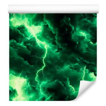 Akvarelna tapeta Galaxy v steklenico zelenih in zelenih barvah 50x1000 cm