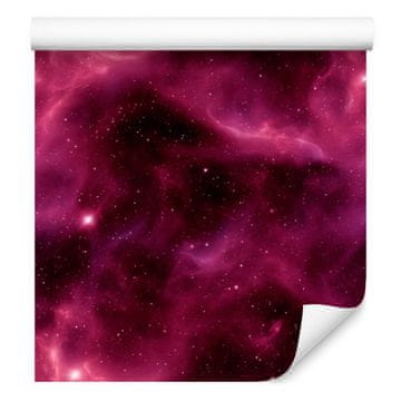 Fototapeta z akvarelno galaksijo, bordo, vijolična in črna, 50x1000 cm